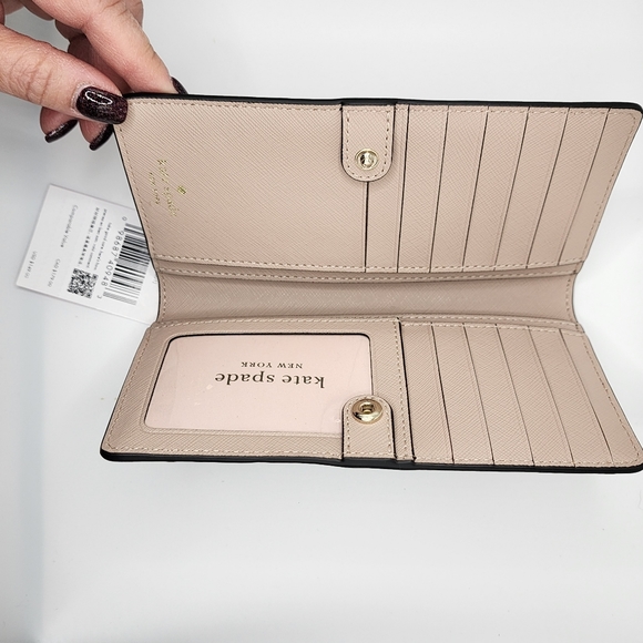 NWT Kate Spade Black Leather wallet - Picture 2 of 4